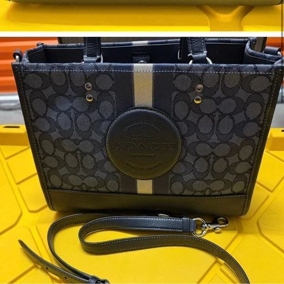 Coach Blue Dempsey Signature Tote 22 Bag - Picture 2 of 13